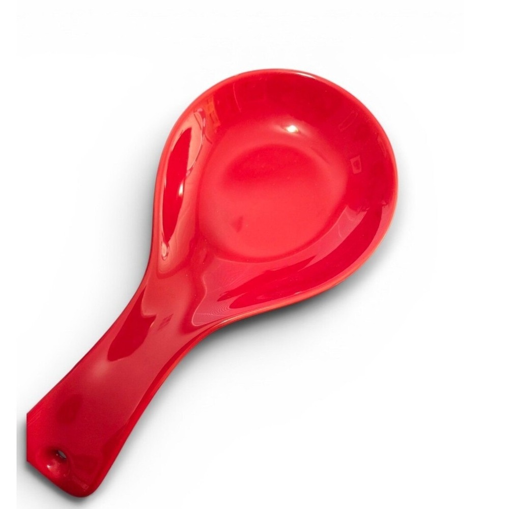 American Atelier Red Ceramic Spoon Rest